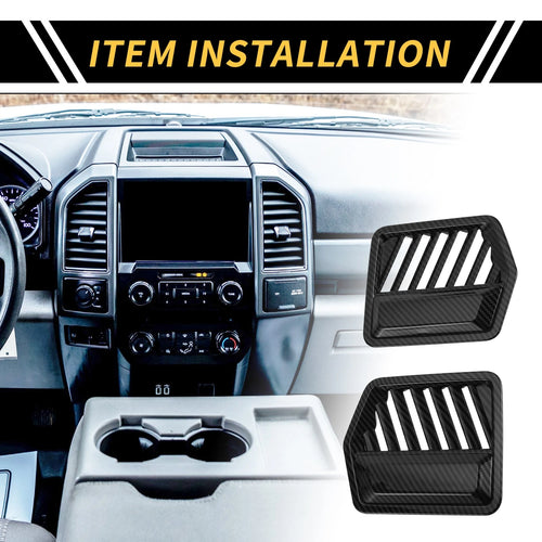 1 Pair Dashboard Side Air Vent AC Outlet Cover Trim for Ford F-150 (2015–2020)
