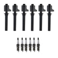 Set of 6 Ignition Coils & Iridium Spark Plugs for BMW 6 Series (2004–2010)