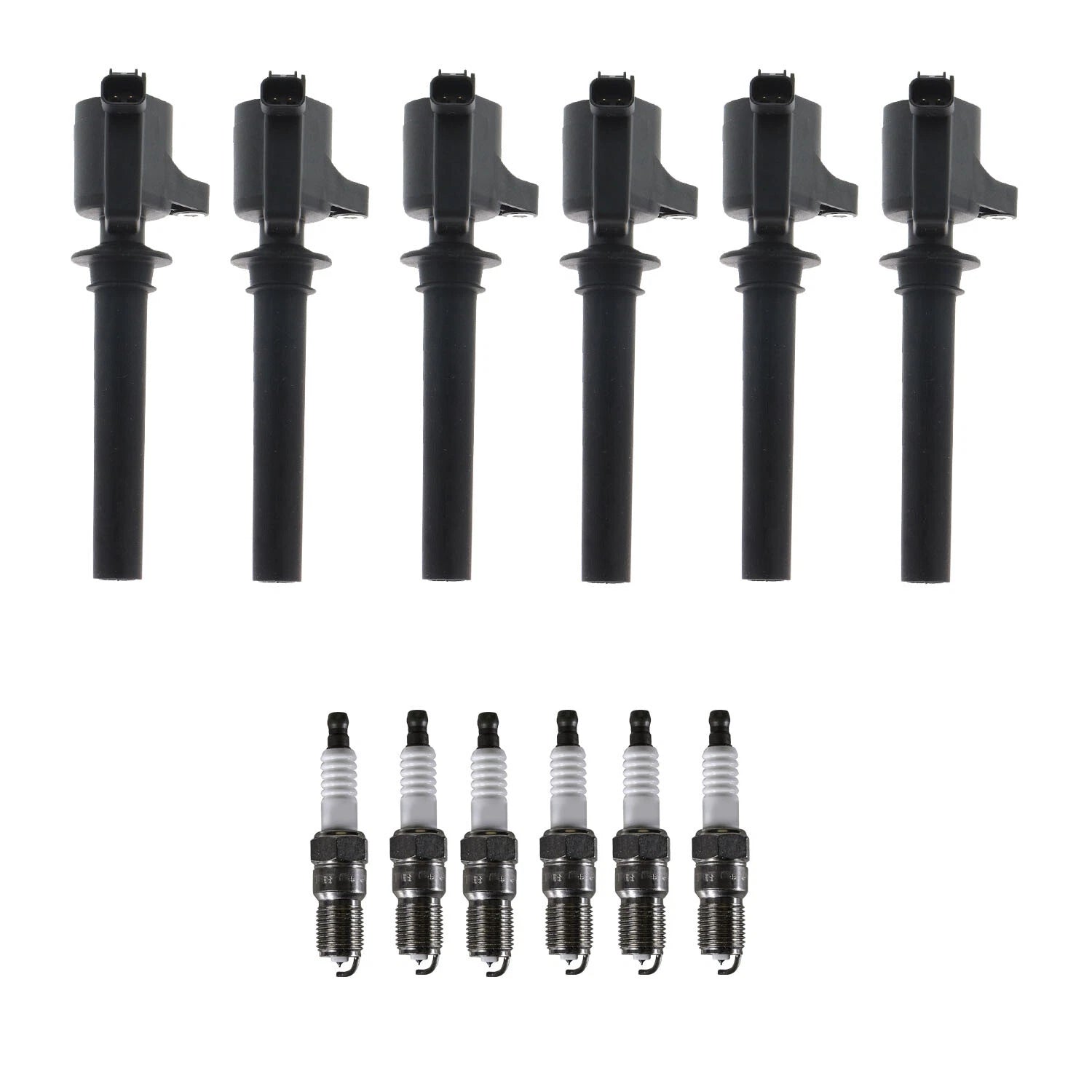 Set of 6 Ignition Coils & Iridium Spark Plugs for BMW 6 Series (2004–2010)