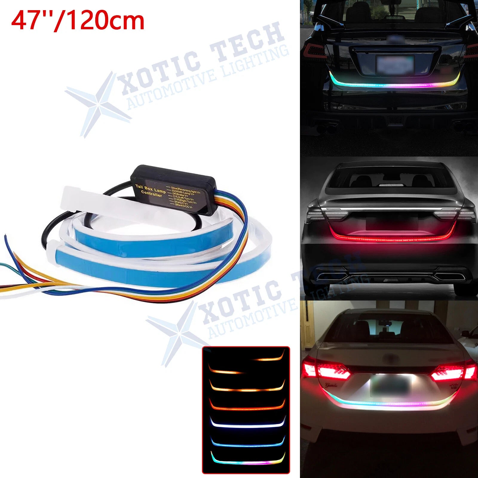 RGB Flowing Rear Tailgate LED Backup Turn Signal Light for Dodge Charger (2011–2023)