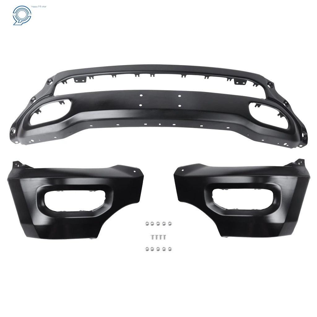 Front Bumper for Ram 1500 (2019–2024) Black Steel with Fog Light Hole