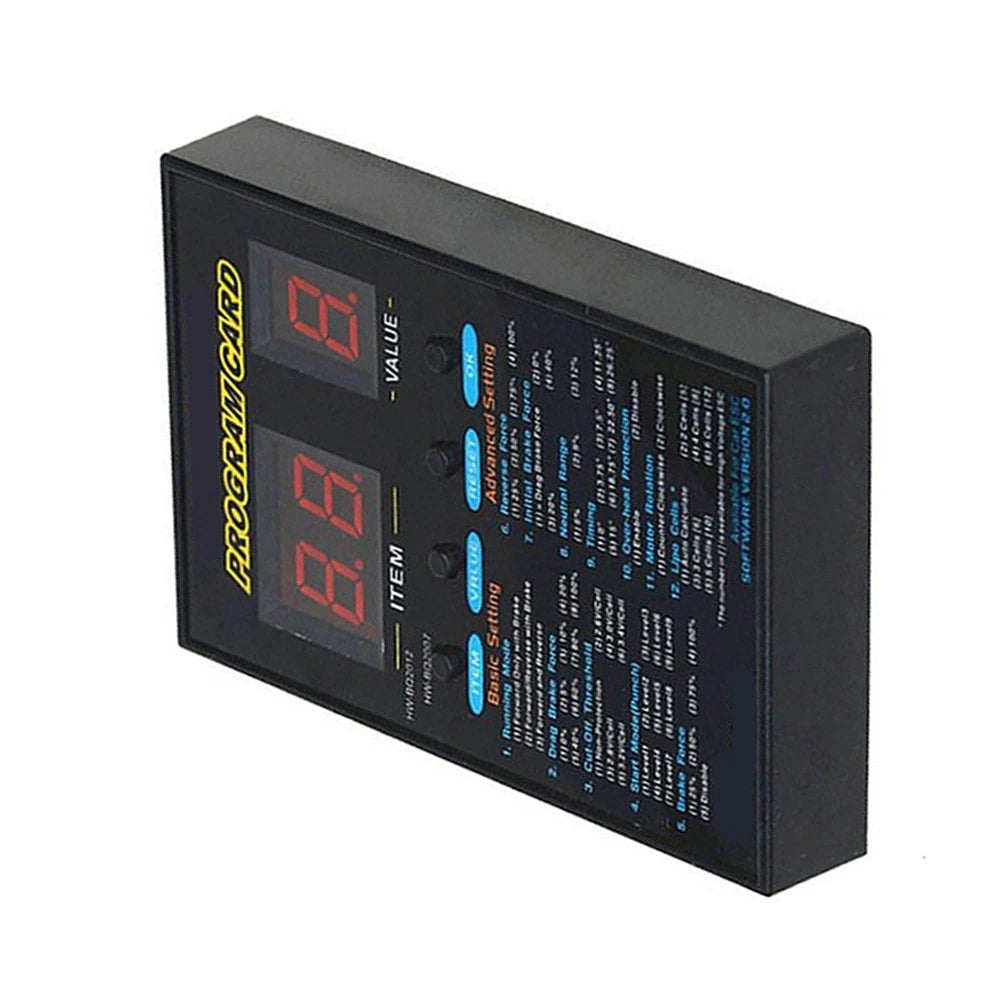 LED ESC Programming Card Box for Marine RC ESCs (8.8 x 5.8 x 1.4 cm)