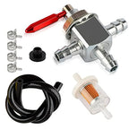 2X Two-Way Fuel Shut Off Valve 1/4 with Fuel Line for Tractors