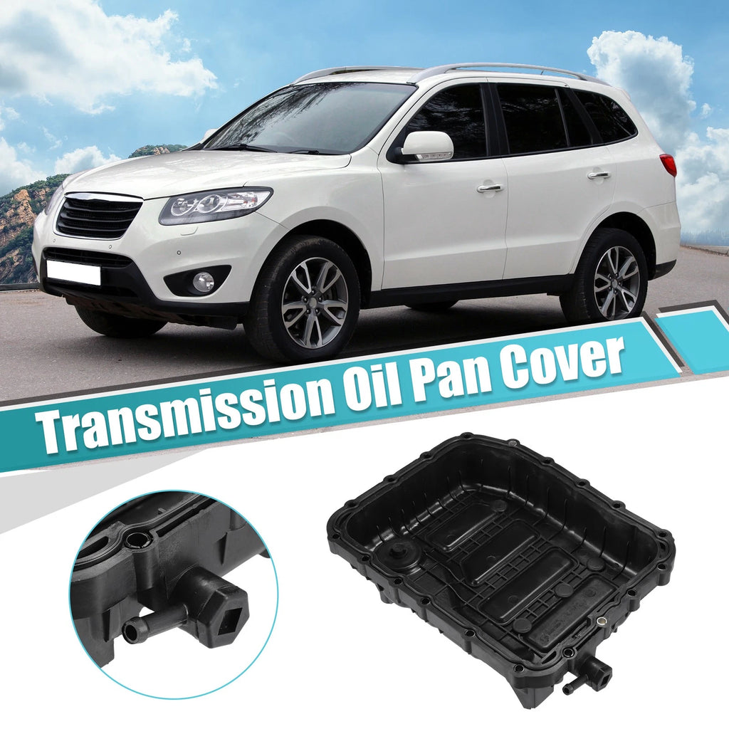 Set of 1 Oil Pan Cover for Hyundai Santa Fe (2013–2018) No. 452803B851 Plastic Black