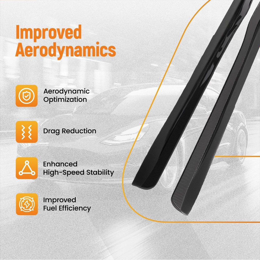 2X Carbon Fiber Side Skirt Extensions for BMW F80 F81 M3 (2015–2018)
