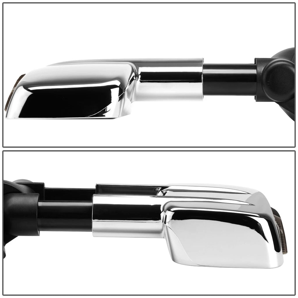 Chrome Towing Mirror for Silverado/Sierra (2014–2020) - Powered, Heated, LED Signal