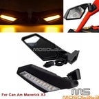 UTV Racing Side Mirror W/LED Turn Signal for Can-Am Maverick X3 (2017-2022)