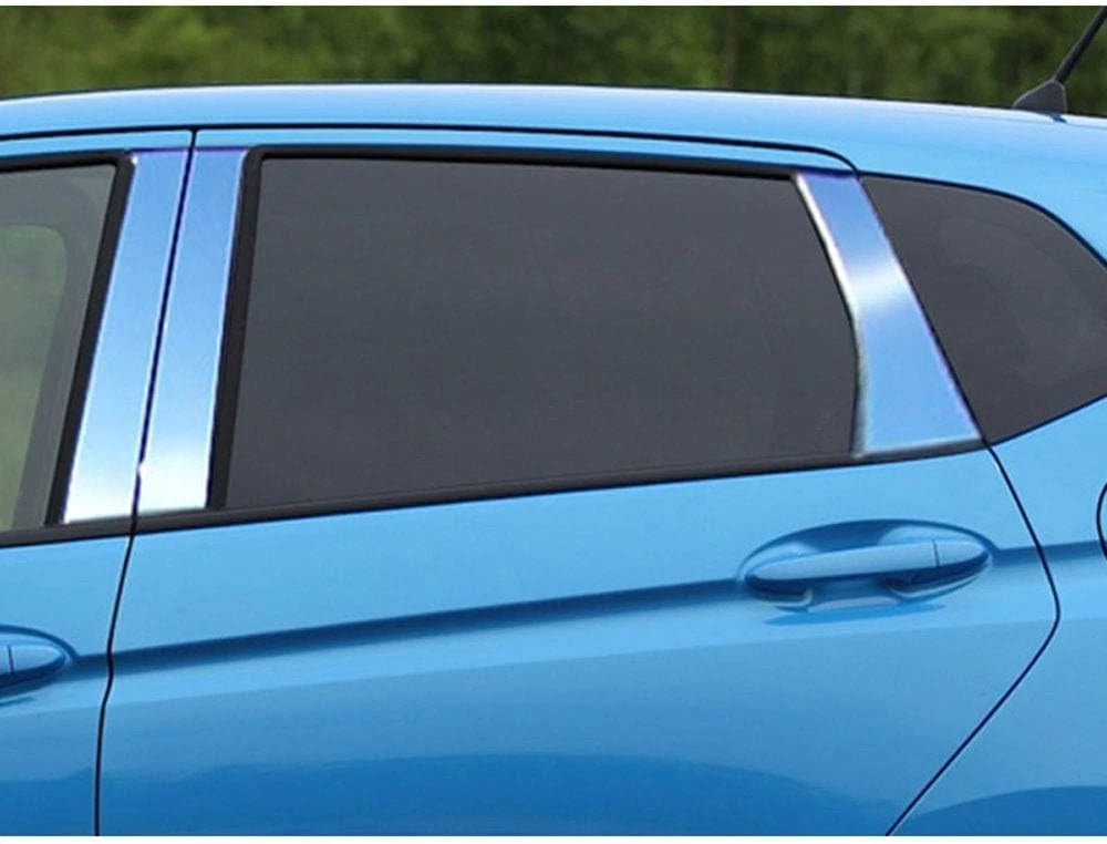 6pc. Luxury FX Stainless Steel Pillar Post Trim for 2015-2019 Honda Fit 4DR