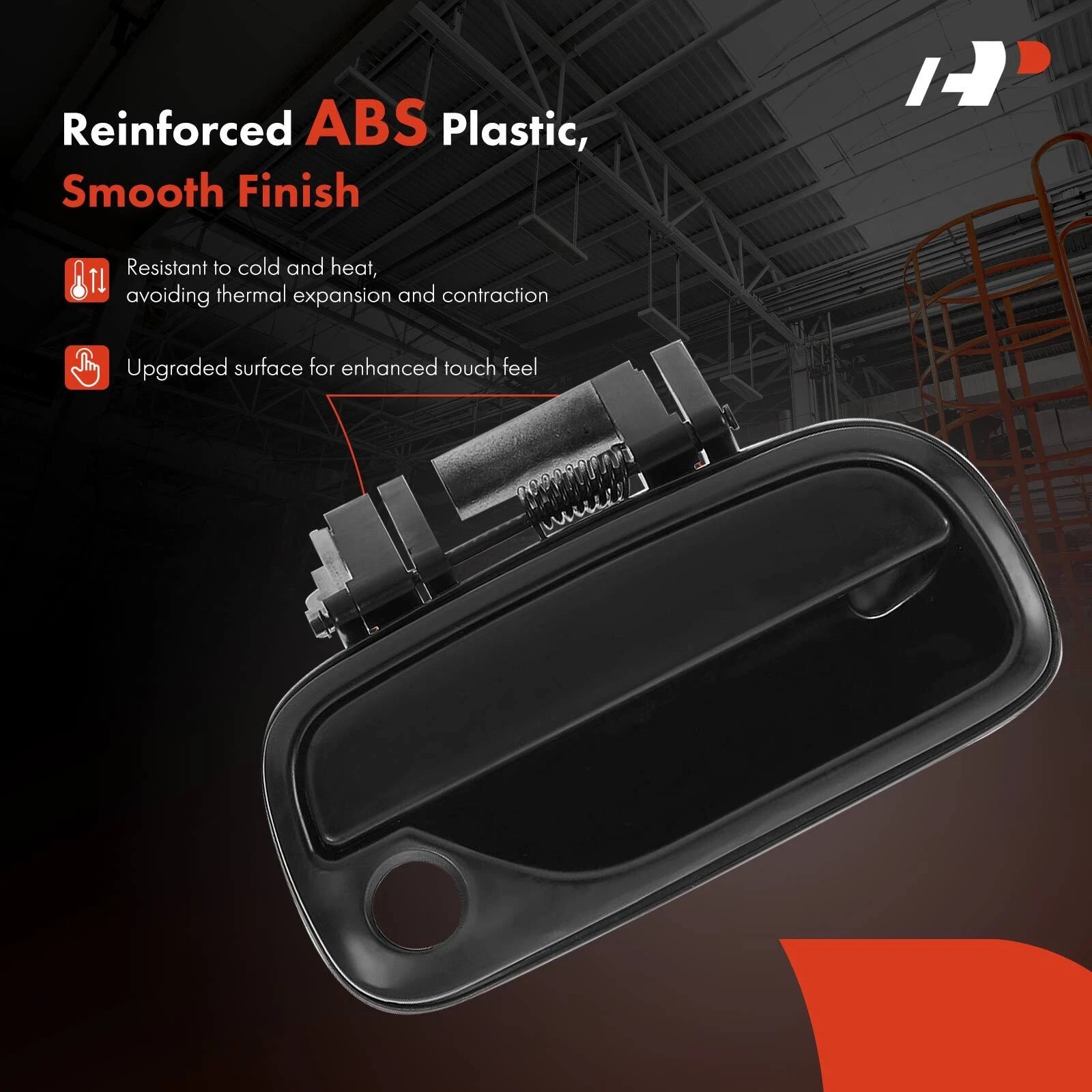 Front Right Smooth Black Exterior Door Handle for Toyota Tundra (2000–2006)