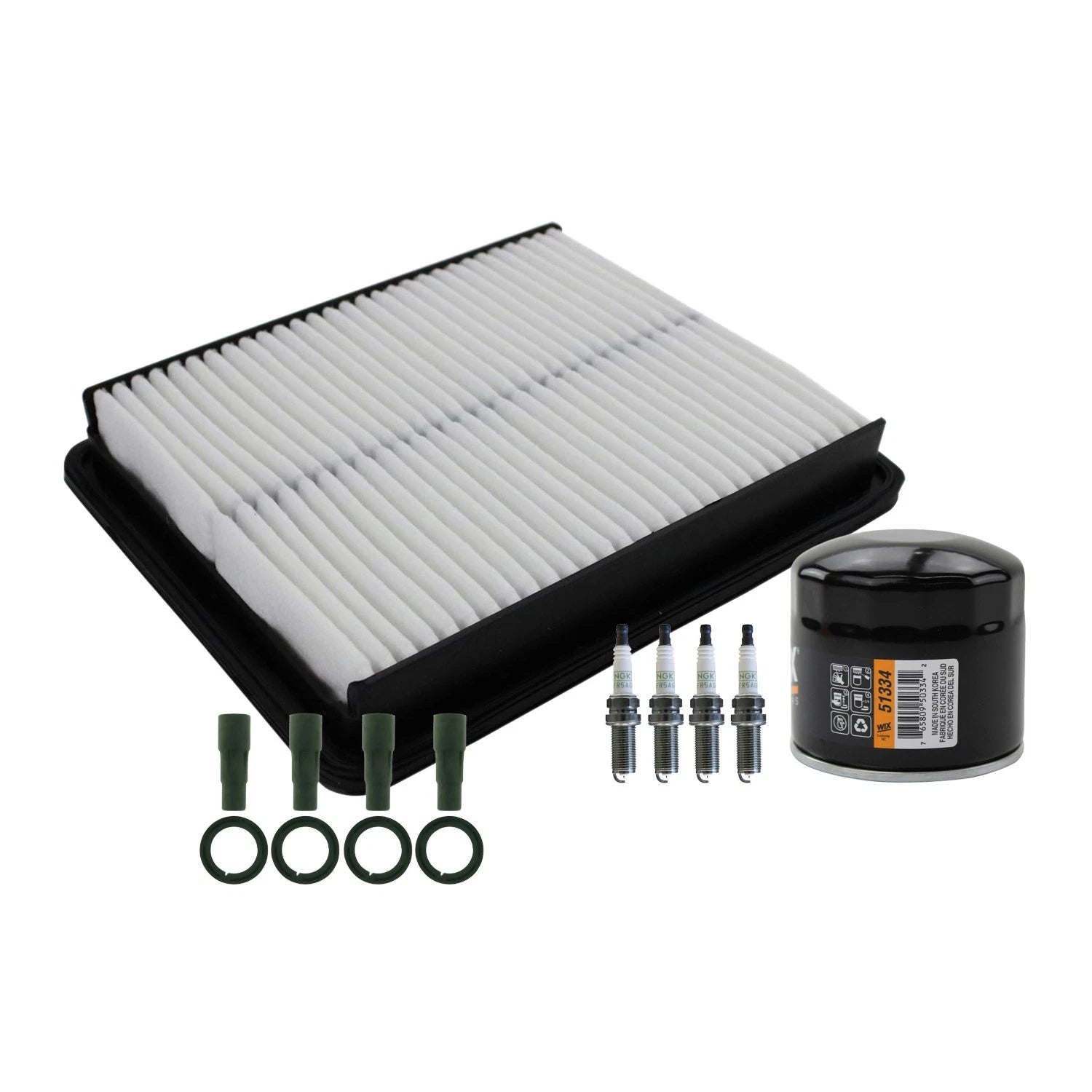 Tune Up Kit with 4 NGK Spark Plugs & Coil Boots for Santa Fe Sorento (2013–2018)