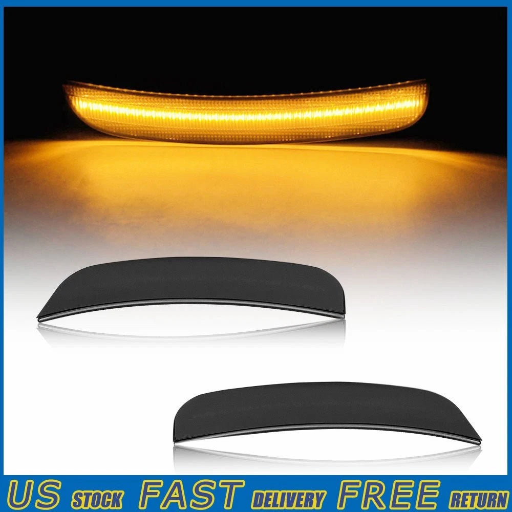 2X Amber LED Smoke Side Marker Light for Chrysler 300 (2015–2023)