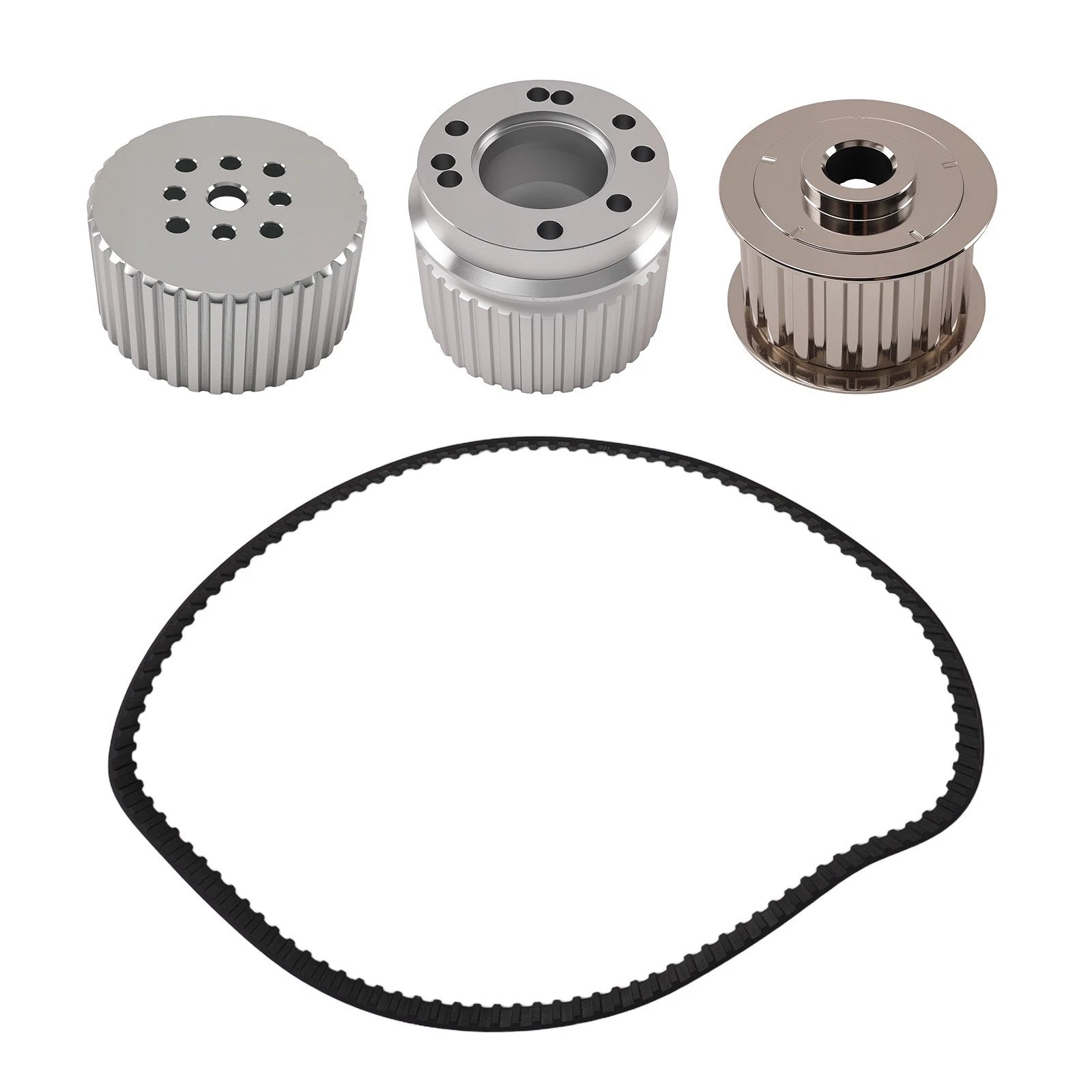 Aluminum Gilmer Belt Drive Pulley Kit for Ford Small Block 351W (1962–1997)