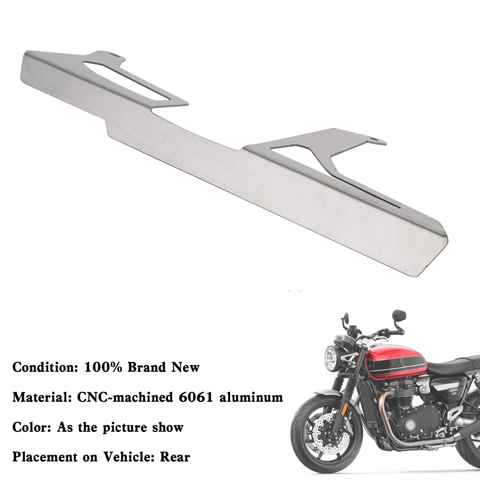 Rear Sprocket Chain Guard Protector Cover for Speed Twin 1200 (2018–2021) Silver