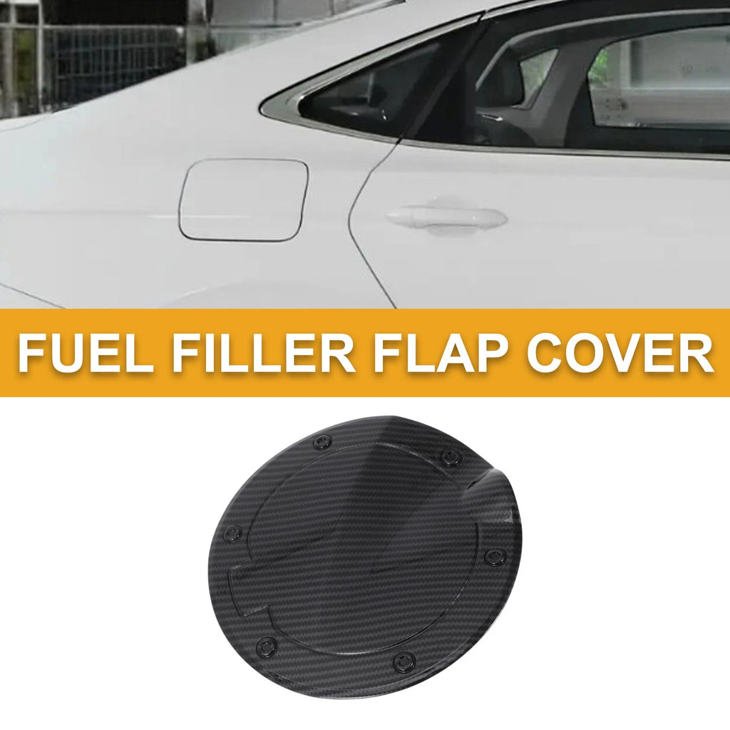 Fuel Tank Door Cap for Toyota Tundra (2022–2025) Adhesive Type Carbon Fiber Black