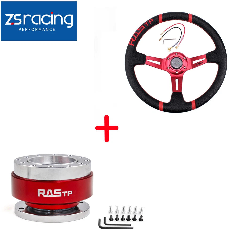 14" Deep Dish Steering Wheel & Horn for Off-Road Drifting Vehicles