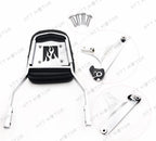 Chrome Flame Detachable Sissy Bar Backrest & Luggage Rack for Harley Softail