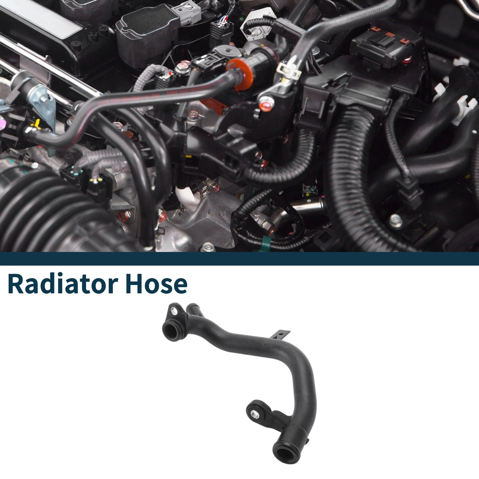 Radiator Hose Coolant Tube for Audi A3 (2008–2017) Plastic Black