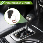 1 Pc Gear Shift Knob Cover for Toyota CH-R (2018–2022) Pebbled Black Brown