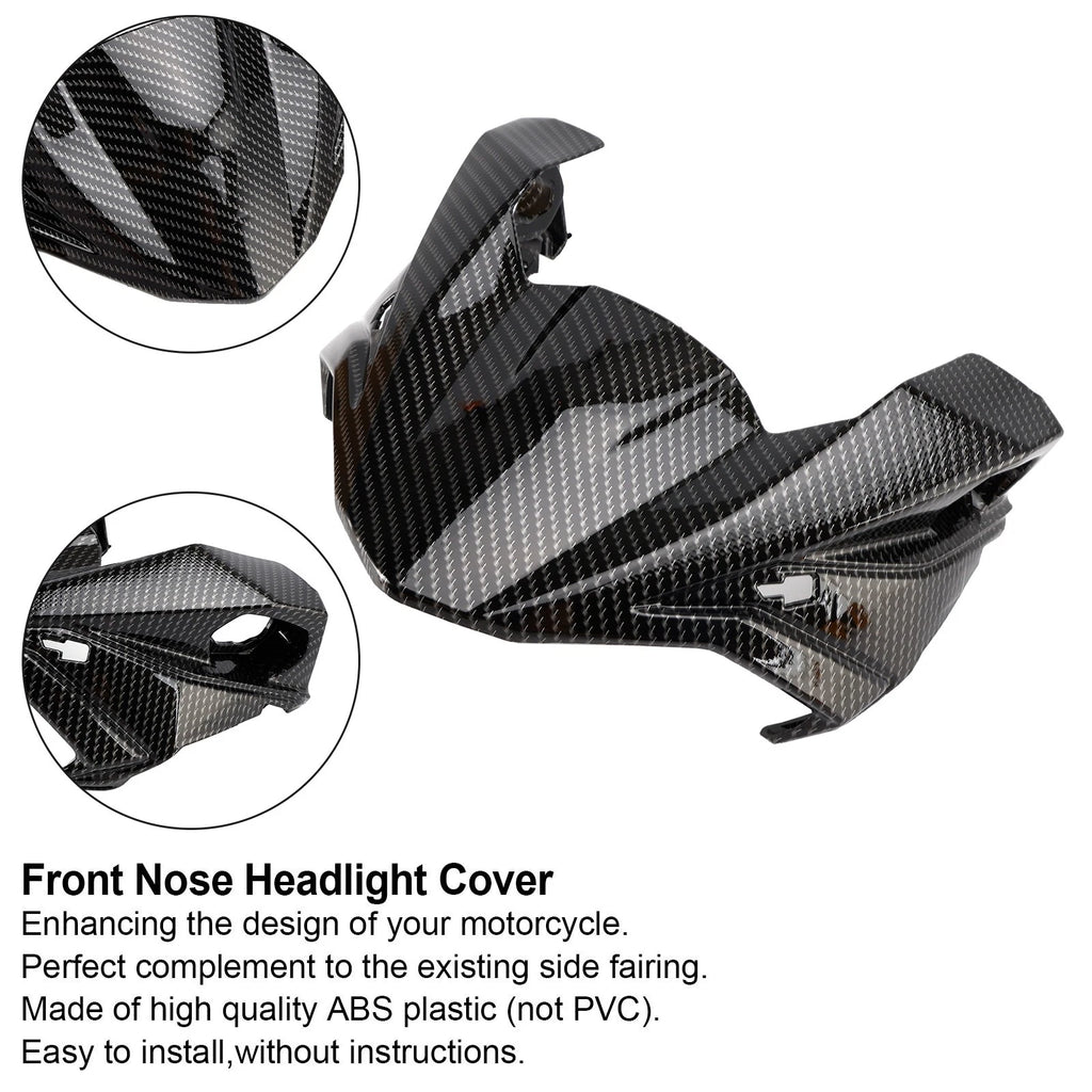 Carbon Front Nose Headlight Cover Surround for Kawasaki Z650 (2017–2019)