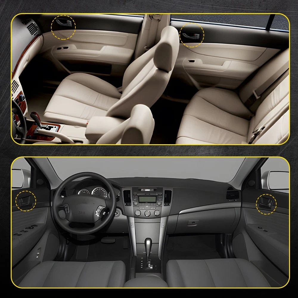 Interior Door Handle Set for Hyundai Sonata (2008–2010) Front & Rear Black