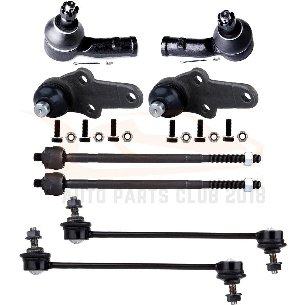 Set of 8 Front Suspension Lower Ball Joints Tie Rods for Ford Focus (2000–2004)
