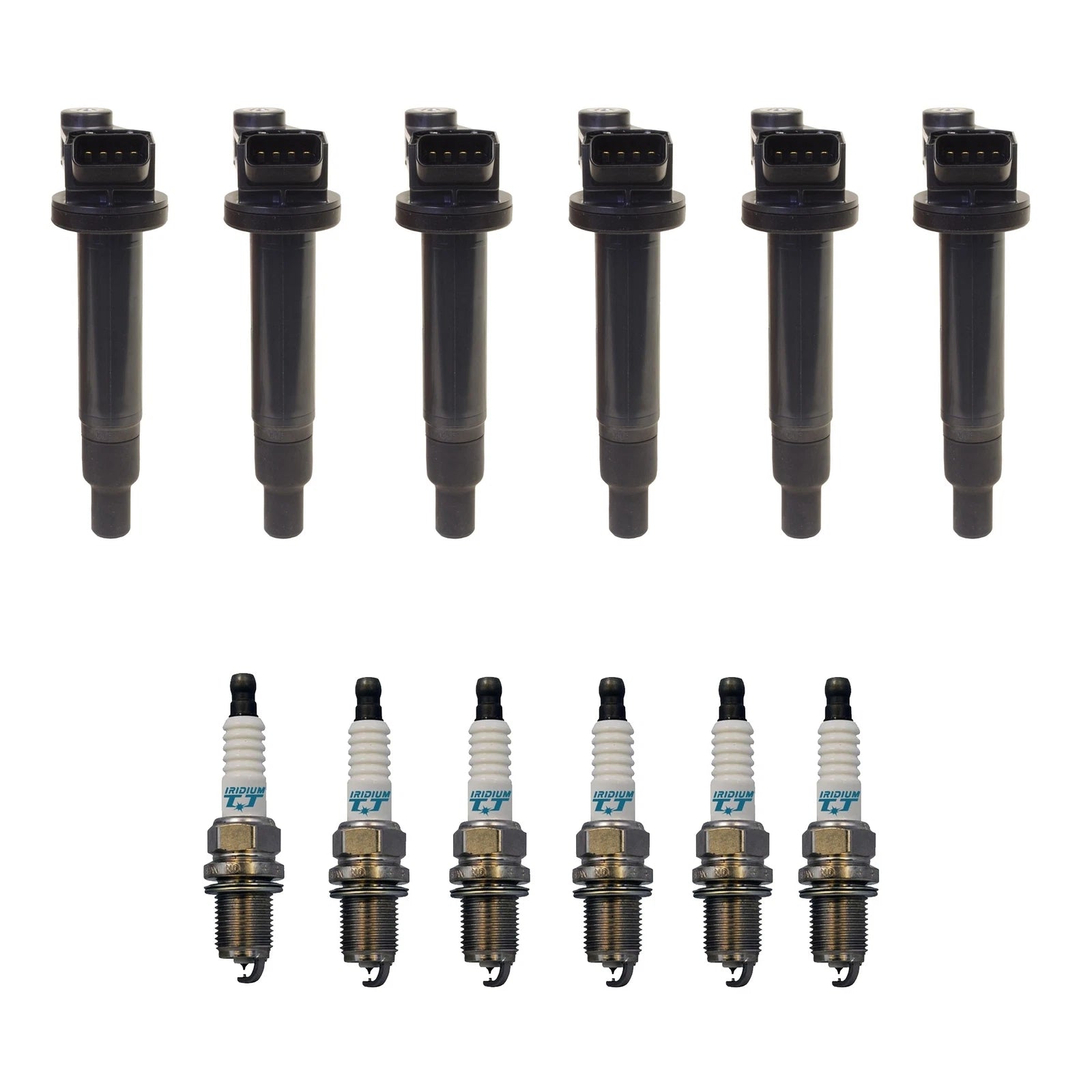 Set of 6 Ignition Coils & IridiumTT Spark Plugs for Lexus Toyota (3.0, 3.3)