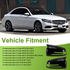 1 Pair Mirror Cover Cap for Mercedes-Benz A-Class W176 (2013–2018) Gloss Black