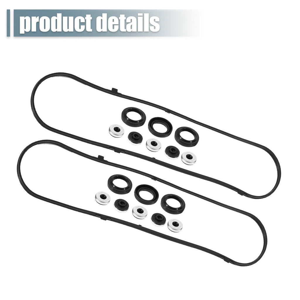 Set of 2 Valve Cover Gaskets for Honda Odyssey (2005–2009) VS50607R Rubber Black