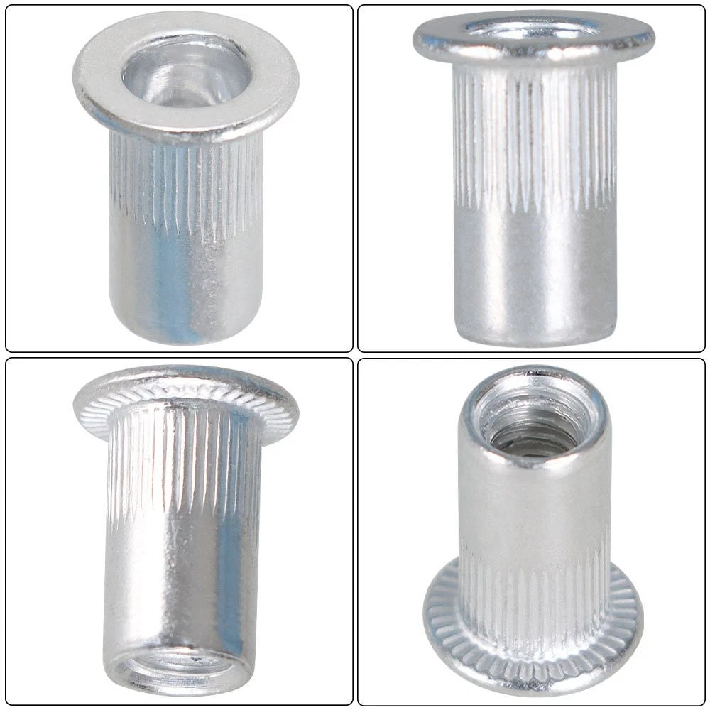 Set of 100 Aluminum Rivet Nuts for Various Applications