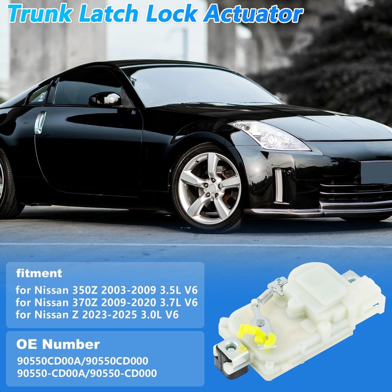 Trunk Tailgate Lock Actuator for Nissan 350Z 370Z (2003–2020) 90550CD00A