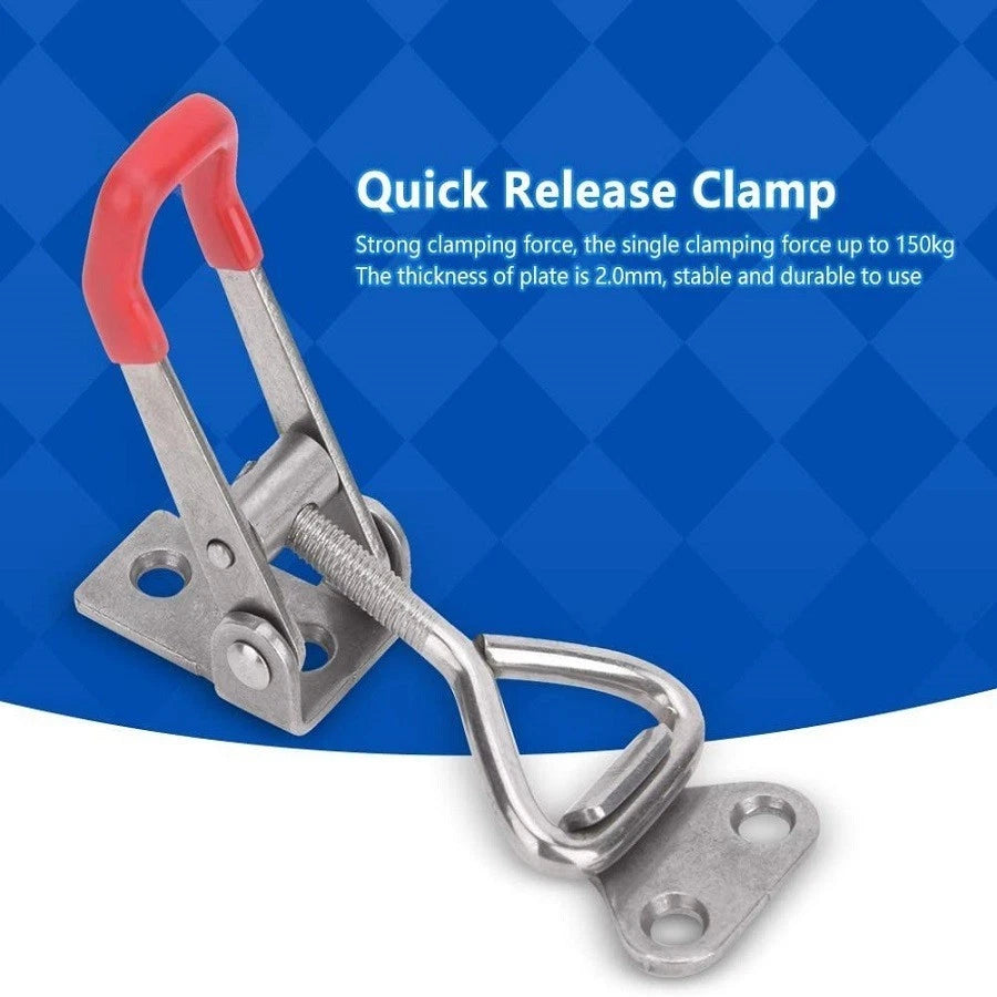 2X Adjustable Box Buckle for Horizontal Door Bolts (304 Stainless Steel)