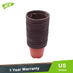 Set of 100 Plastic Plant Pots for Nursery (13x11x9CM) - Brick Red