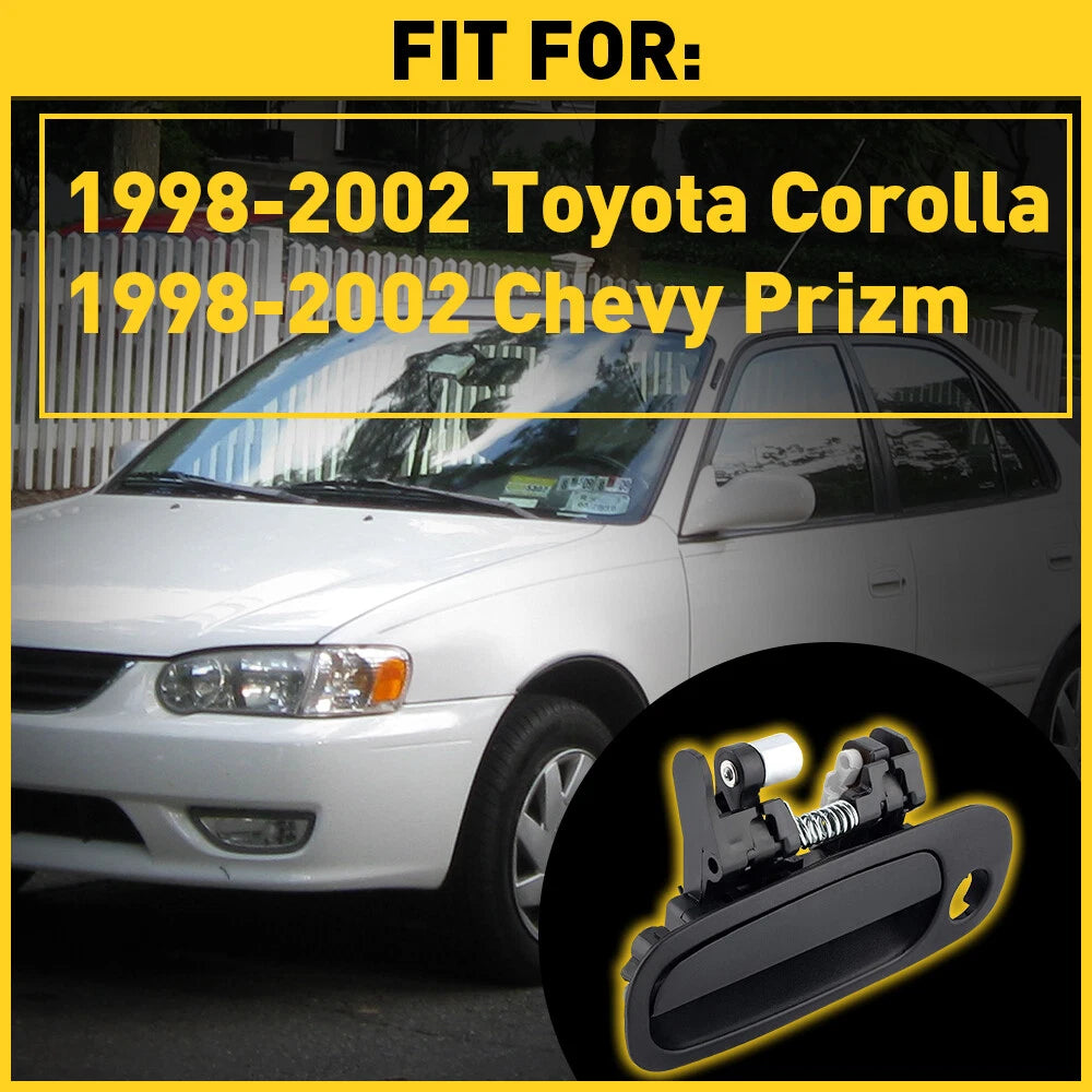 Outer Door Handle for Toyota Corolla, Prizm (1998–2002) - Left Side, Black