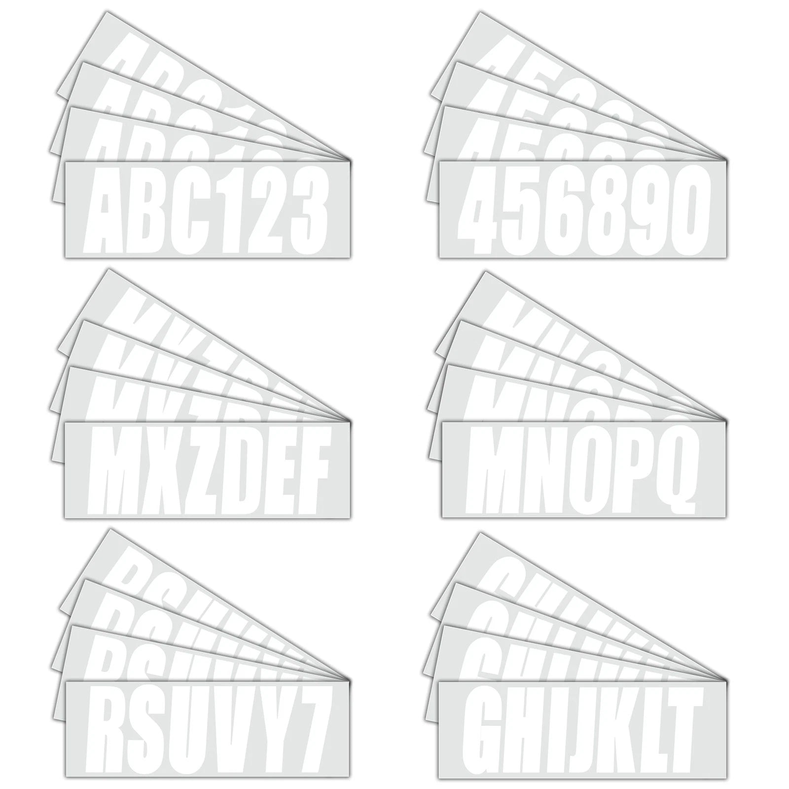Sticker Decals A-Z & 0-9 for Marine Boat (3")