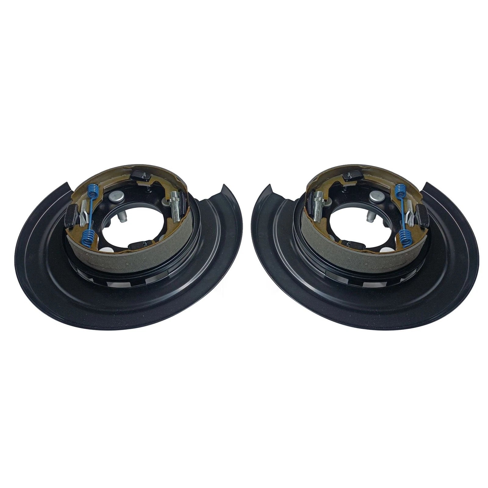 Set of 2 Loaded Brake Backing Plates for Ford F250 F350 F450 (2005–2012)