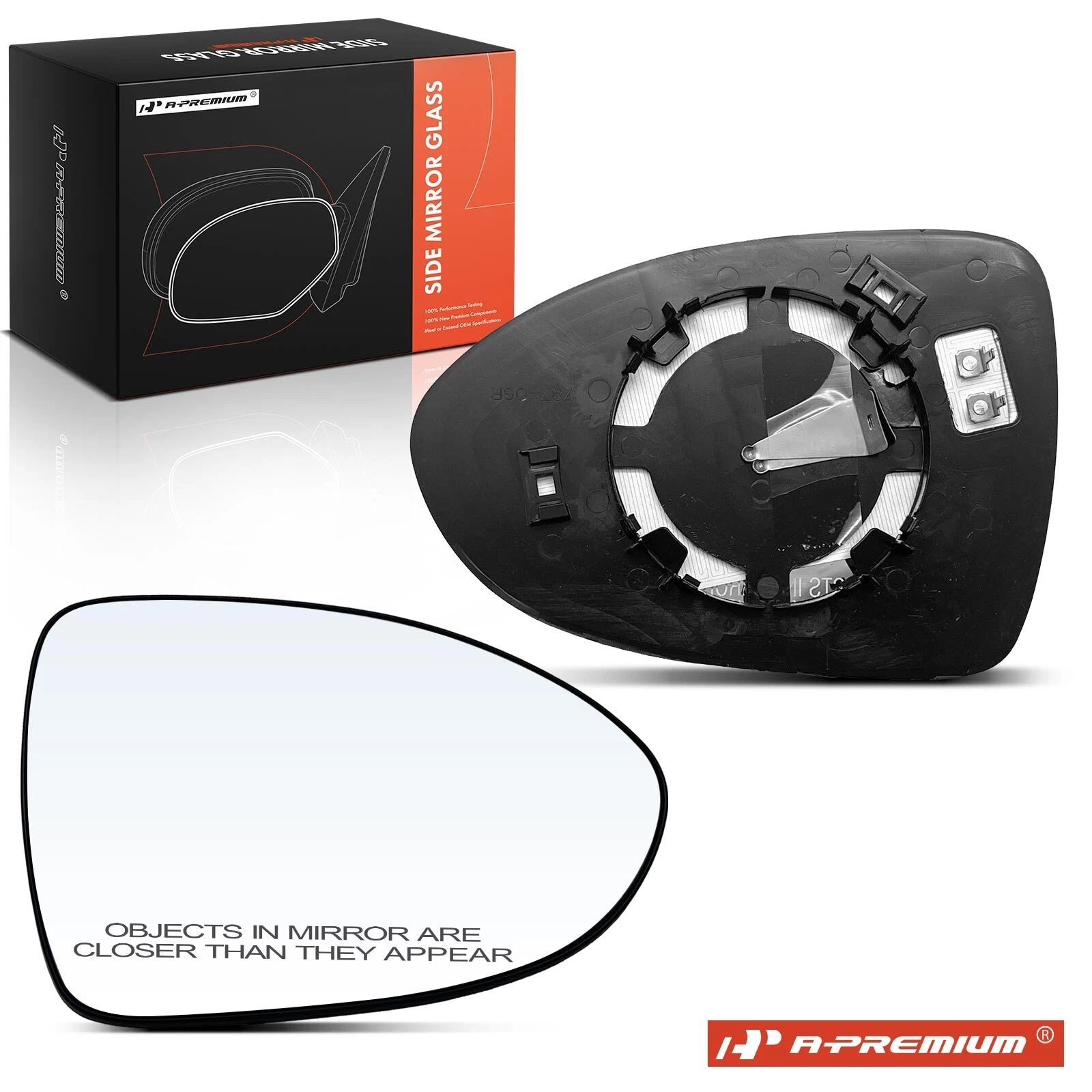 Heated Passenger Power Mirror Glass for Kia Rio (2012–2017)