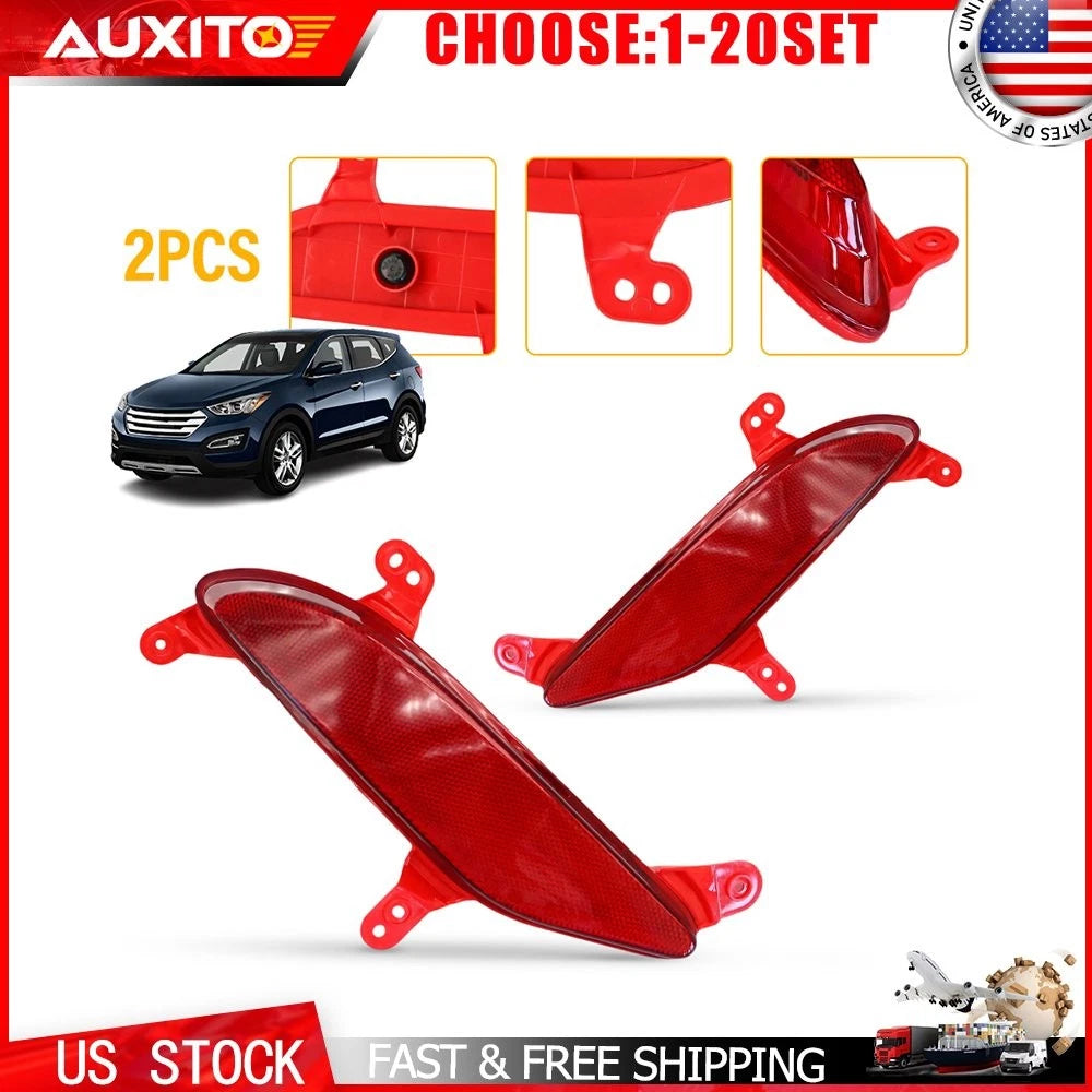 Set of 2 Rear Bumper Reflectors for Hyundai Santa Fe Sport (2013–2016) OE HY1185109
