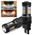 2X Switchback 3157 LED White/Amber Turn Signal Bulbs for Make Model 