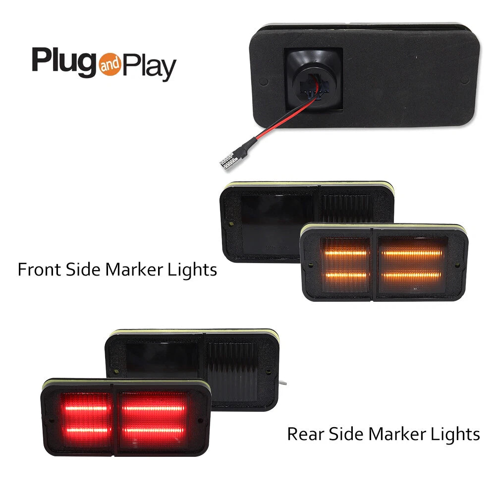 Smoke LED Side Marker Lights for Chevrolet GMC C/K Trucks (1968–1972)