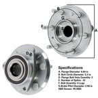 Front and Rear Wheel Hub Bearing Assembly for Chevrolet Traverse (2009–2017)
