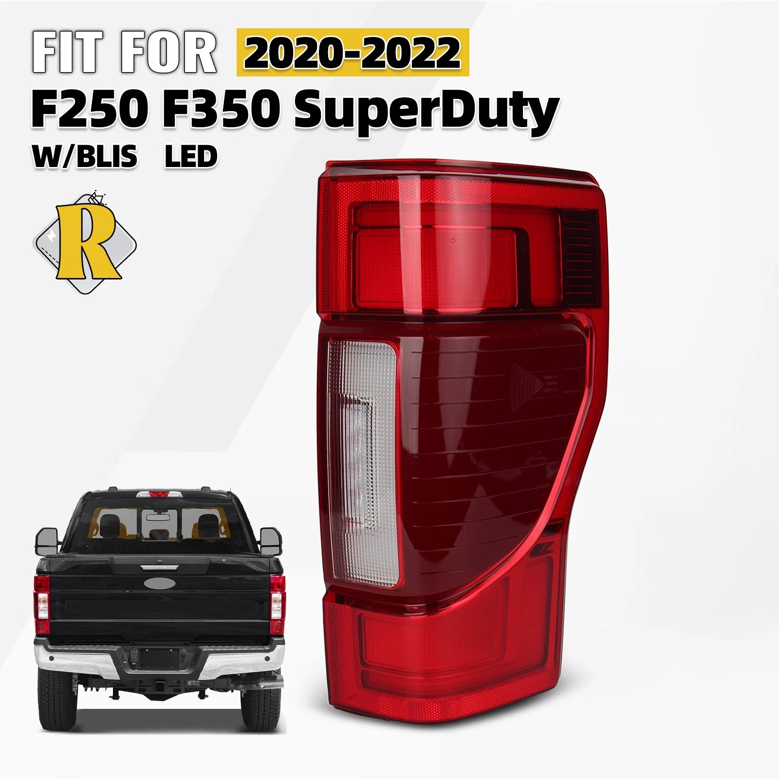 LED Tail Light w/ BLIS for Ford F250 F-350 Super Duty (2020–2022) Right