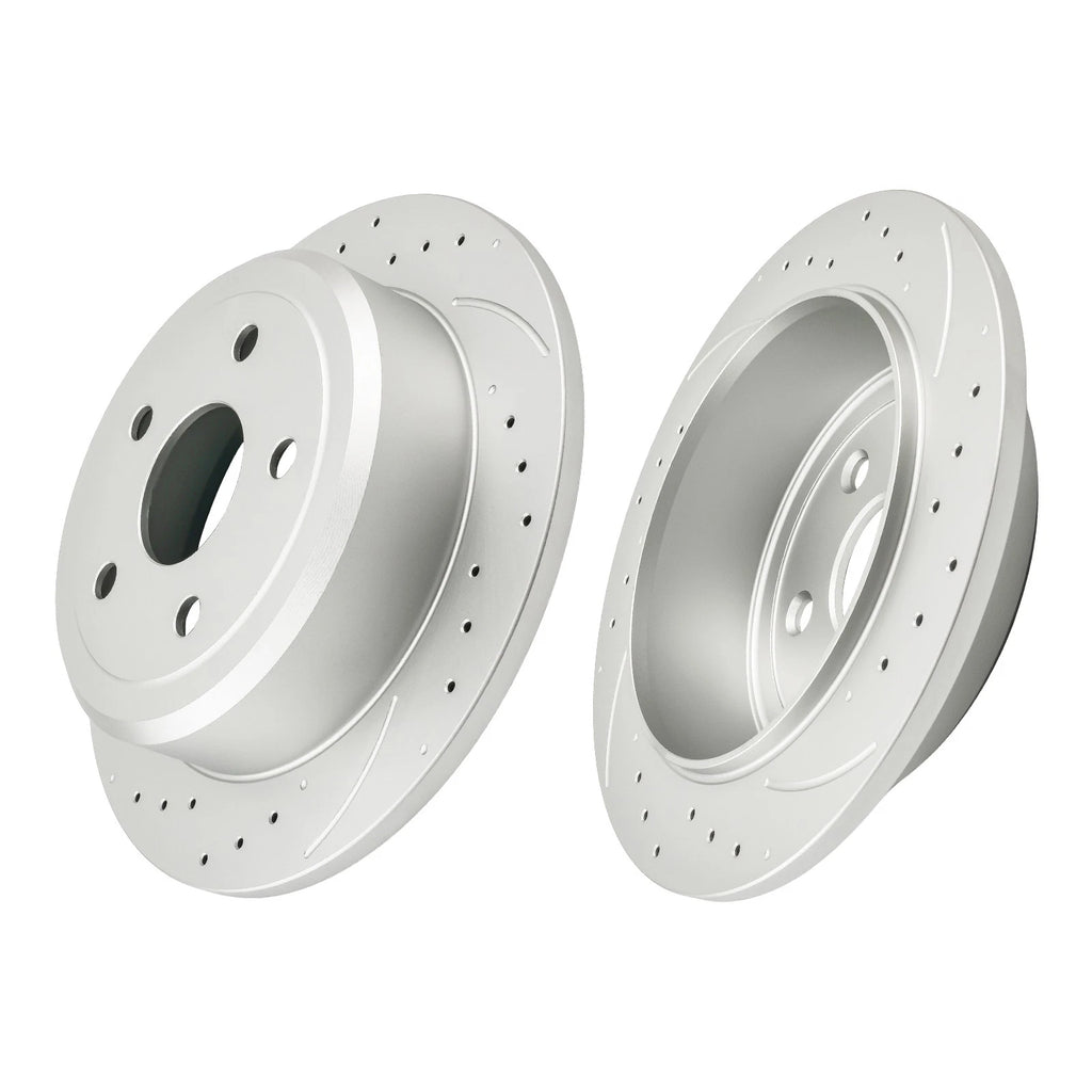 Rear Drilled & Slotted Brake Kit for Jeep Wrangler (2007–2017) (2018–2018)