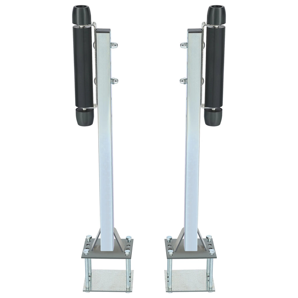 Pair Zinc-Plated Steel Roller Guide-On for Boat Trailer (Sailboat)