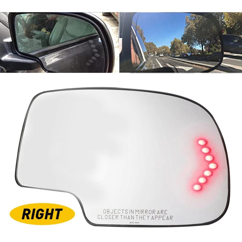 Heated Mirror Glass with Turn Signal for Chevy GMC Cadillac (2003–2007)