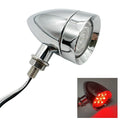LED Mini Bullet Light Chrome Red Clear Lens Replacement for Universal Use
