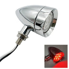 LED Mini Bullet Light Chrome Red Clear Lens Replacement for Universal Use
