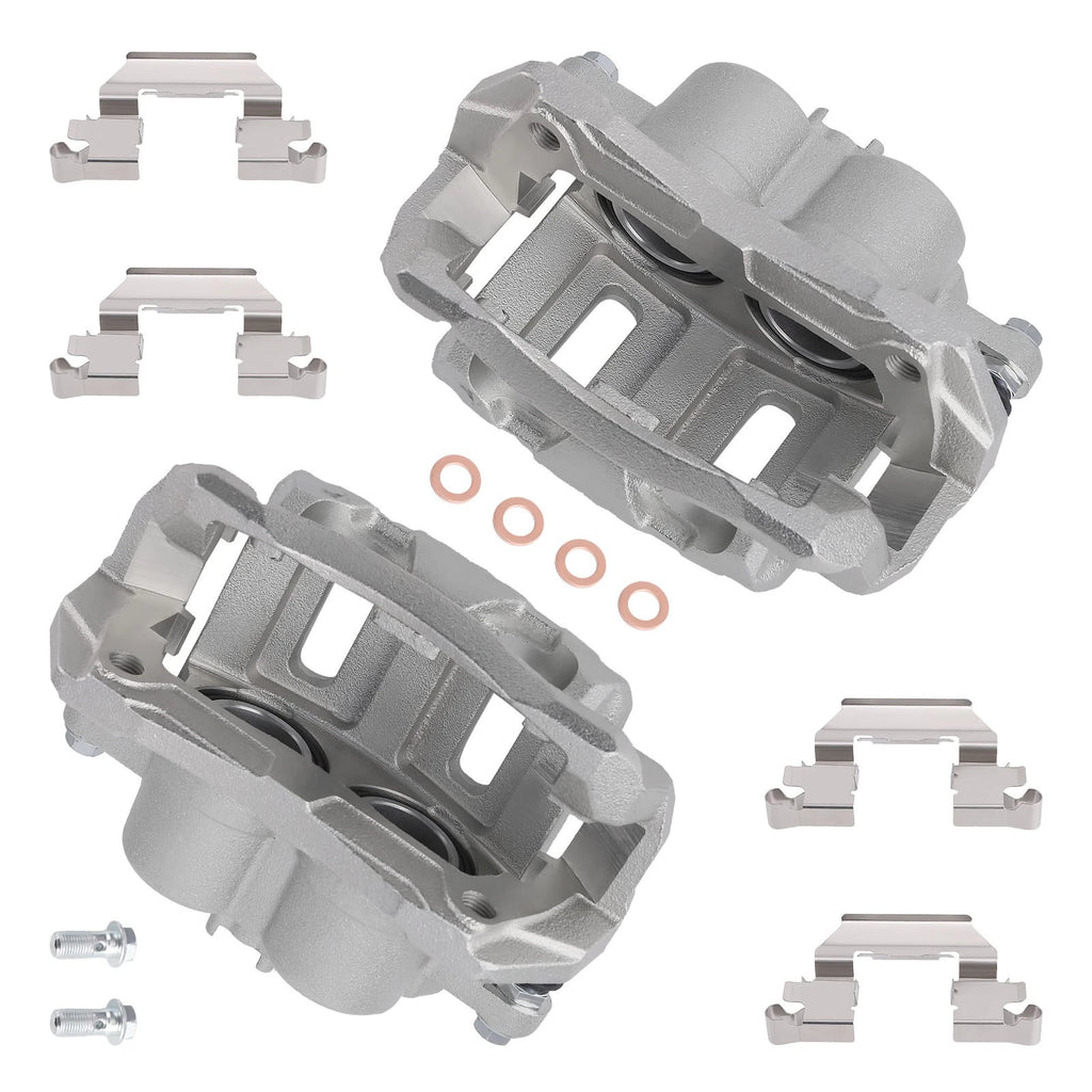 Pair Front Disc Brake Calipers w/ Brackets for CR-V Odyssey RDX Accord (2002–2022)
