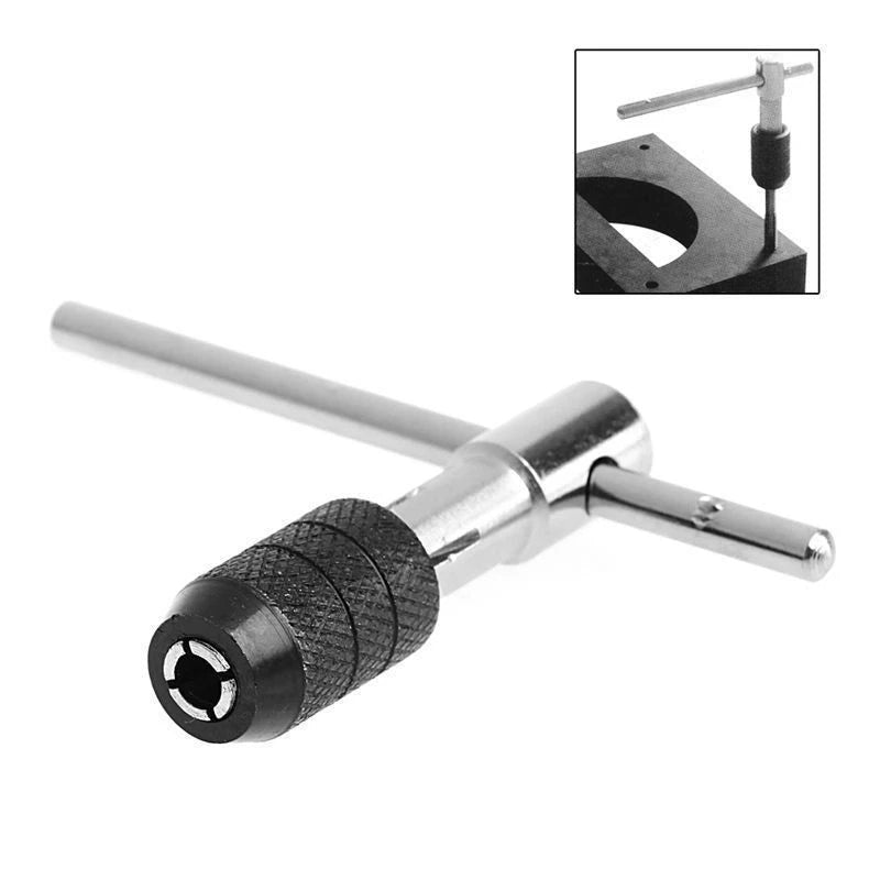 Tap Wrench Set for M3-M6 (45#) - Ratcheting Adjustable T-Handle