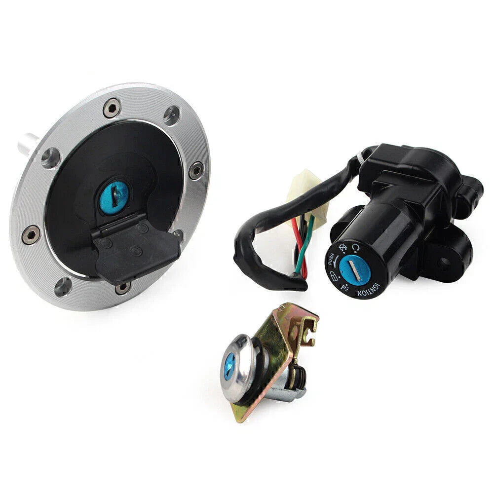 Ignition Switch Fuel Gas Cap Cover Seat Lock Key Set for Suzuki GS500 (2001-2012)