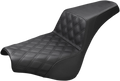 SADDLEMEN Step-Up Seat for FX (2018–2024) 818-30-172, Front Lattice Stitch, Black
